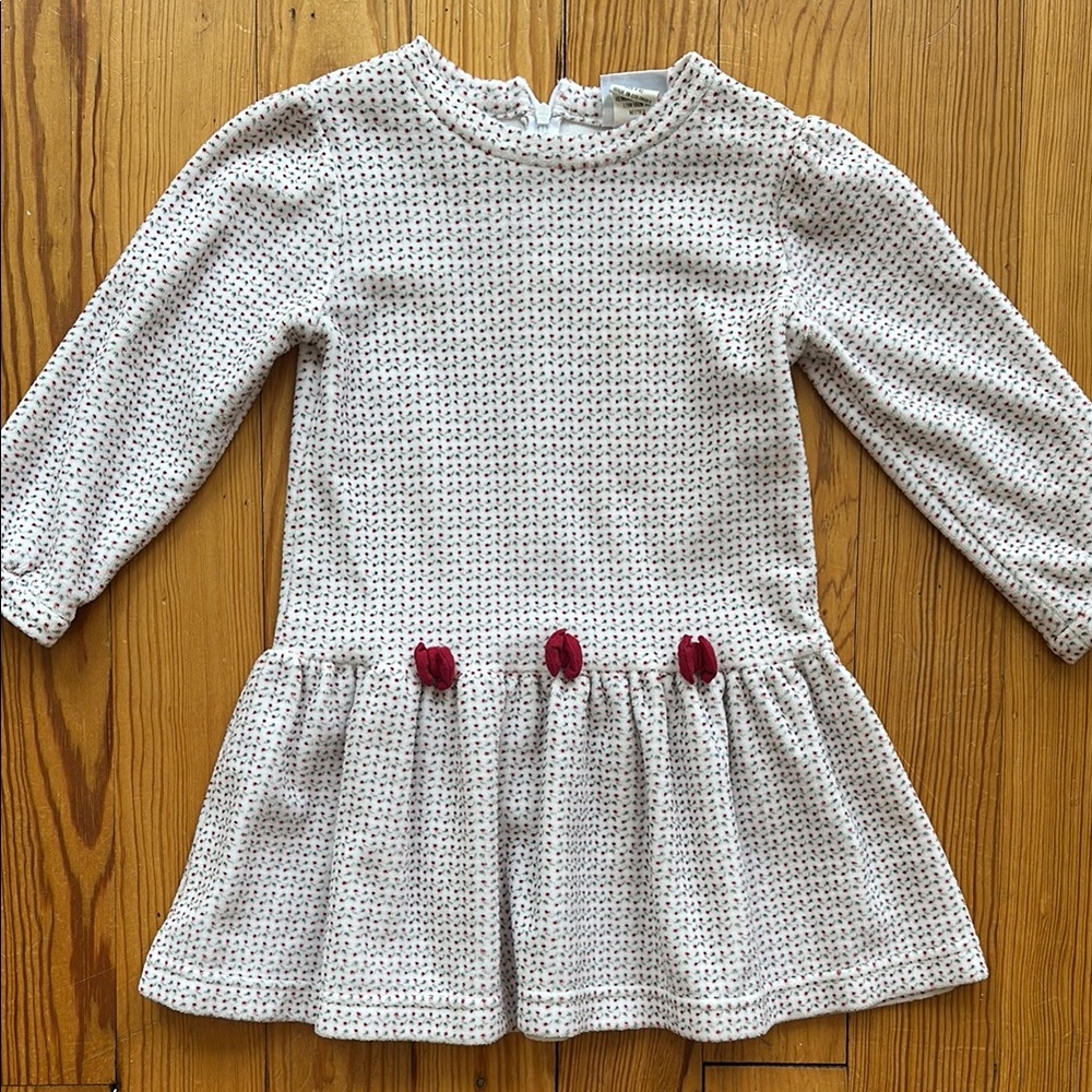 Florence Eiseman Red and White holiday dress 4T EUC